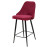 Полубарный стул NEPAL-PB ВИННЫЙ #16, велюр/ черный каркас (H=68cm) М-City