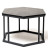 &quot;Женева&quot; интерьерный стол из HPL шестиугольный, D50, H35, цвет &quot;серый гранит&quot;