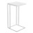 Придиванный столик Loft 35x35см, белый мрамор с белыми ножками