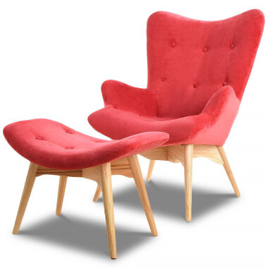 DC-917 бордо / светлое дерево лаунж кресло — New Style of Furniture