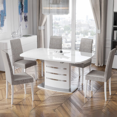 Керамический стол СПЕЙС 7 белый — New Style of Furniture