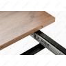 Деревянные столы Лота Лофт 120 25 мм дуб делано темный / черный матовый фото 6 — New Style of Furniture