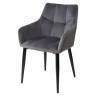 Металлические стулья Стул HECTOR BLUVEL-14 GREY, велюр/ черный каркас М-City фото 1 — New Style of Furniture