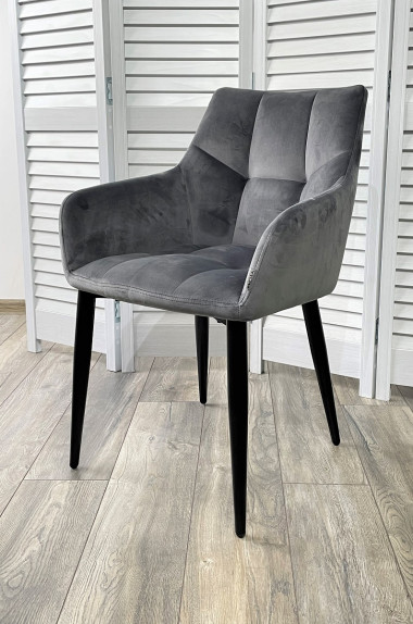 Стул HECTOR BLUVEL-14 GREY, велюр/ черный каркас М-City — New Style of Furniture