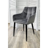 Металлические стулья Стул HECTOR BLUVEL-14 GREY, велюр/ черный каркас М-City фото 2 — New Style of Furniture