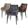 Металлические стулья Стул HECTOR BLUVEL-14 GREY, велюр/ черный каркас М-City фото 3 — New Style of Furniture