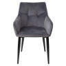Металлические стулья Стул HECTOR BLUVEL-14 GREY, велюр/ черный каркас М-City фото 5 — New Style of Furniture