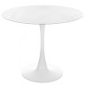 Стеклянные столы Tulip 90 white фото 1 — New Style of Furniture