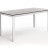 &quot;Венето&quot; обеденный стол из HPL 160х80см, цвет &quot;серый гранит&quot;, каркас белый