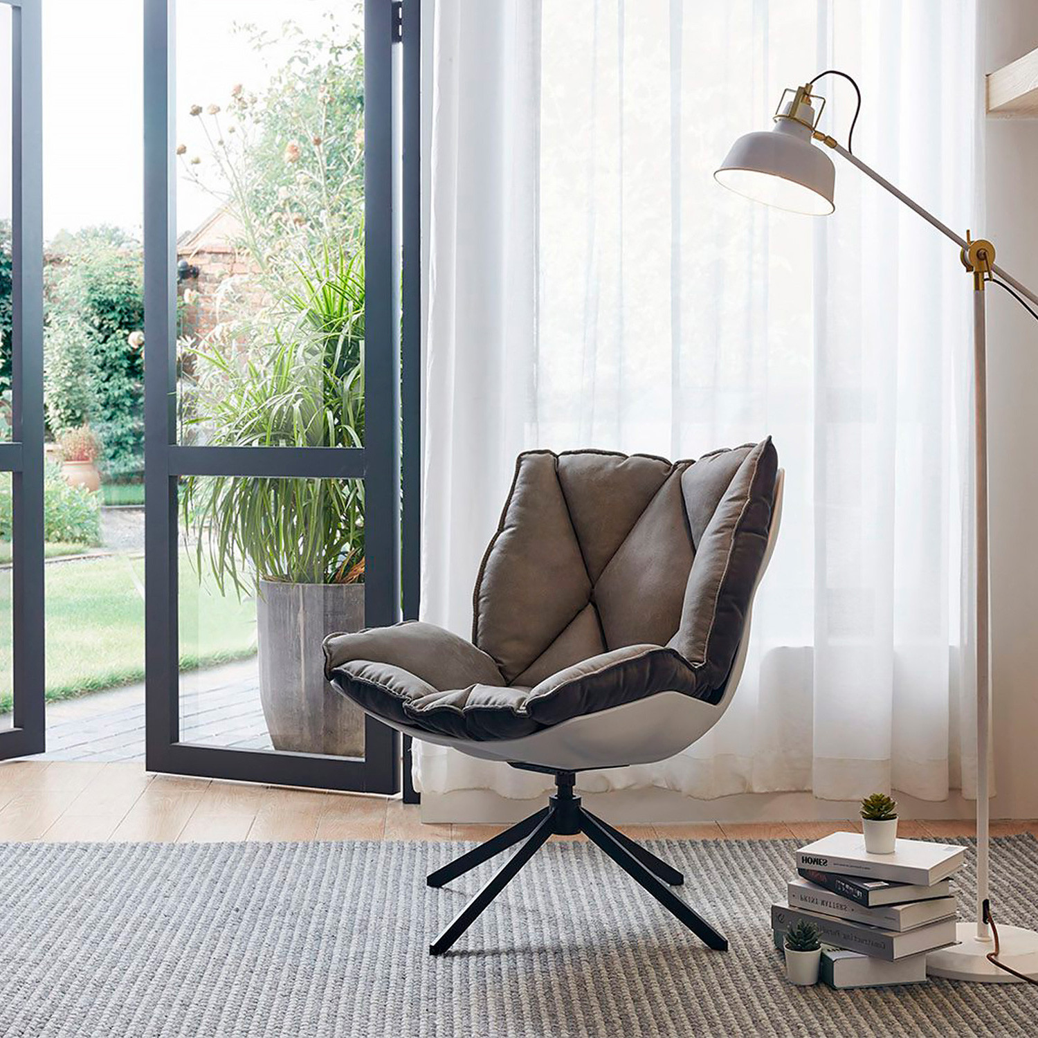 Лаунж кресла DC-1565D серый / чёрный фото 1 — New Style of Furniture
