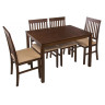 Обеденные группы Luar (стол и 4 стула) espresso / cream фото 2 — New Style of Furniture