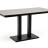 &quot;Каффе&quot; интерьерный стол из HPL квадратный 140х70см, цвет &quot;серый гранит&quot;, подстолье двойное черное чугун