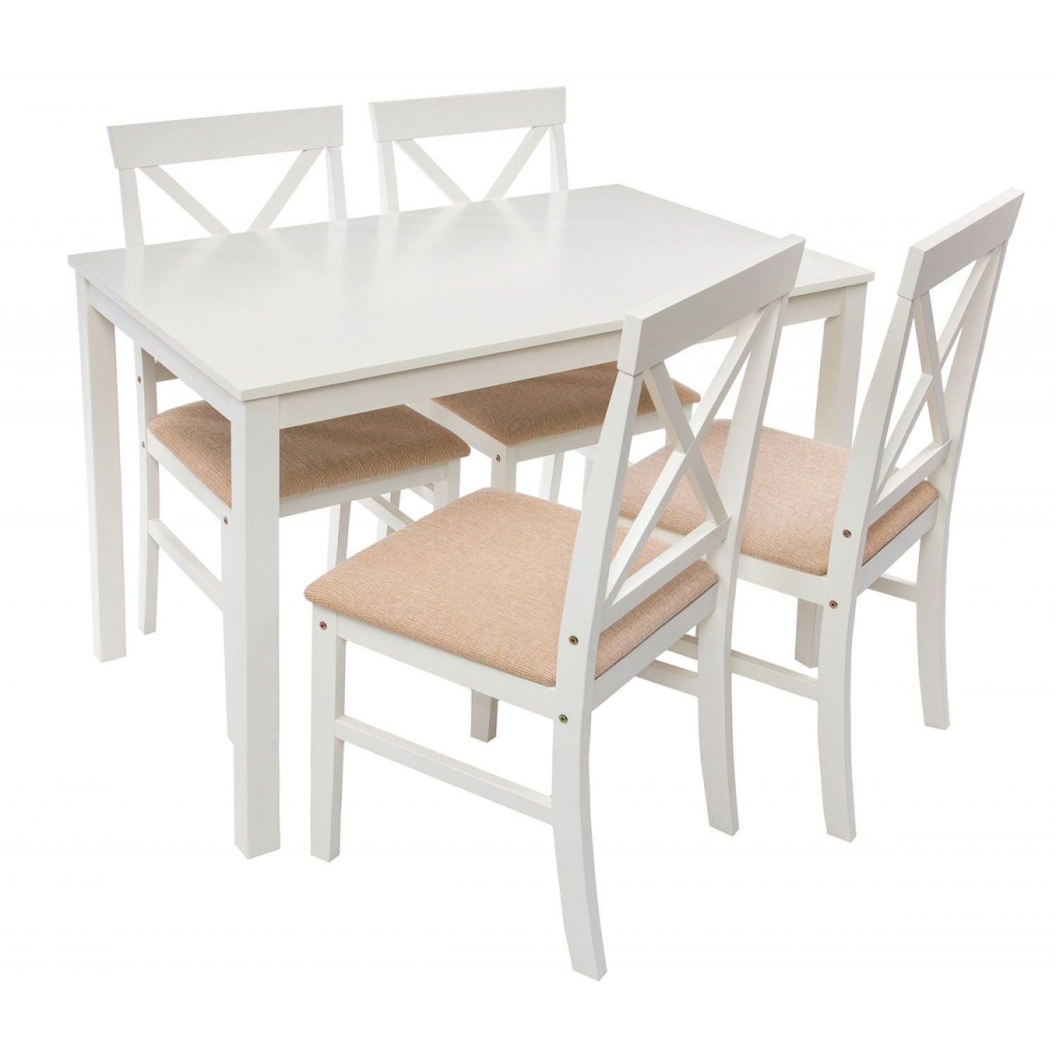 Обеденные группы Chili (стол и 4 стула) buttermilk / beige фото 1 — New Style of Furniture