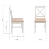 Обеденные группы Chili (стол и 4 стула) buttermilk / beige фото 4 — New Style of Furniture