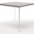 &quot;Малага&quot; обеденный стол из HPL 90х90см, цвет &quot;серый гранит&quot;, каркас белый