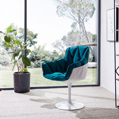 DC-1571D бирюзовый / белый лаунж кресло — New Style of Furniture