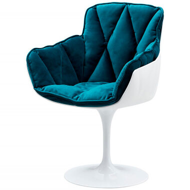 DC-1571D бирюзовый / белый лаунж кресло — New Style of Furniture