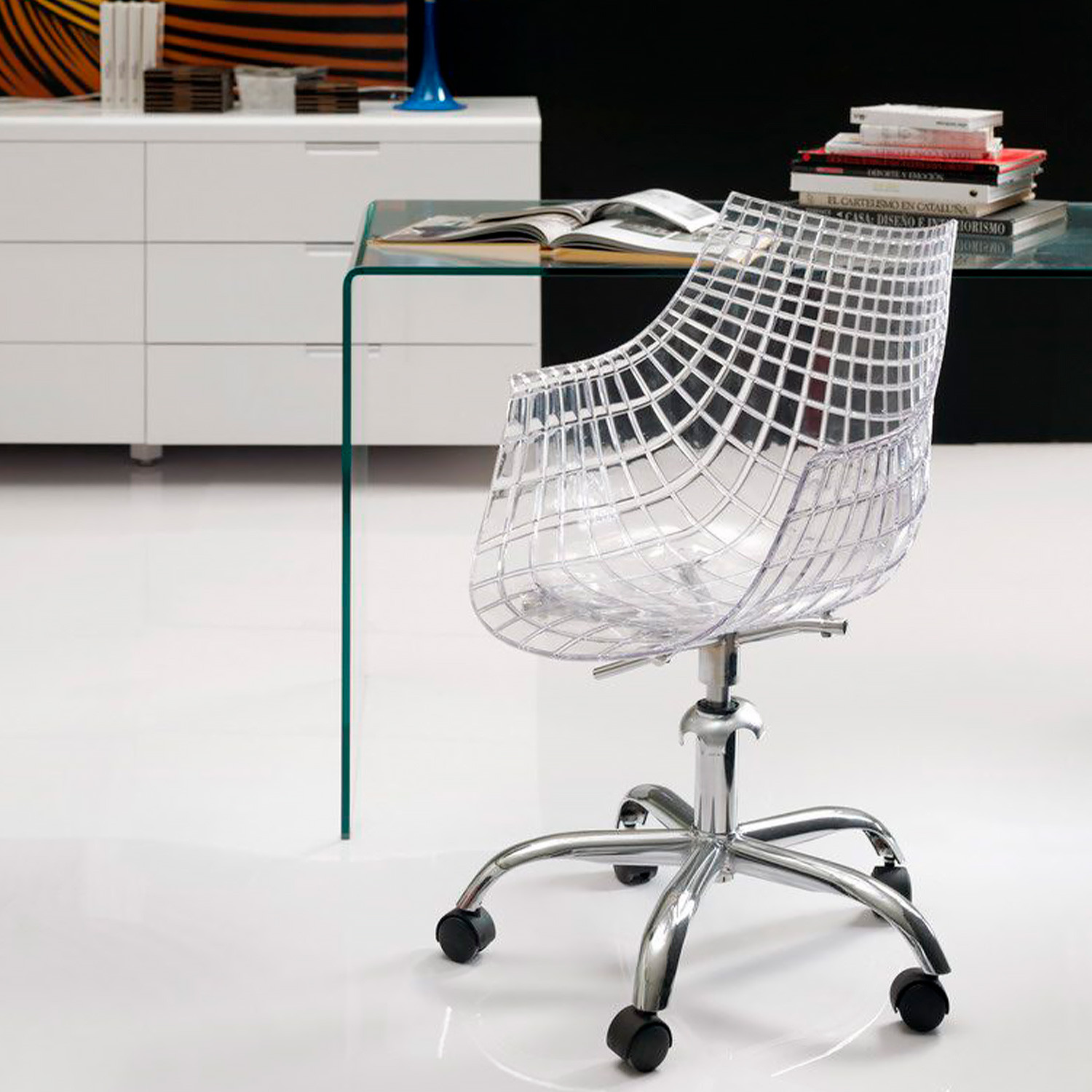 Компьютерные кресла PC-107 прозрачный / хром фото 1 — New Style of Furniture