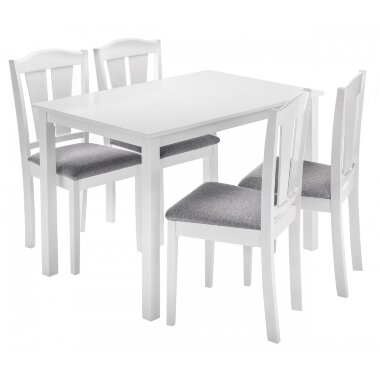Mali (стол и 4 стула) white / grey — New Style of Furniture