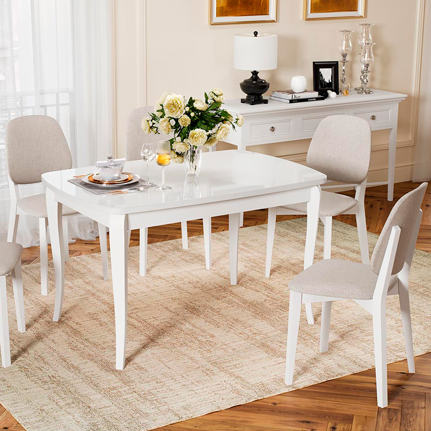 Обеденные столы МАРКИЗ белый фото 1 — New Style of Furniture