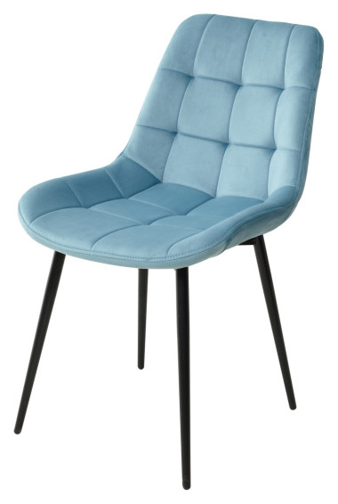 Стул ХОФМАН, цвет бирюзовый #H52, велюр, 2шт/ 1к./ черный каркас М-City — New Style of Furniture