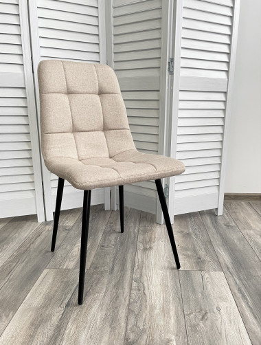 Стул ДИЛАН, цвет бежевый, ткань / черный каркас М-City — New Style of Furniture
