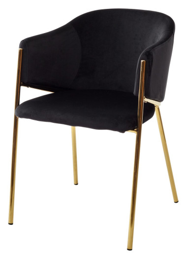 Стул DILL BLUVEL-19 BLACK, велюр/ золотой каркас, М-City — New Style of Furniture