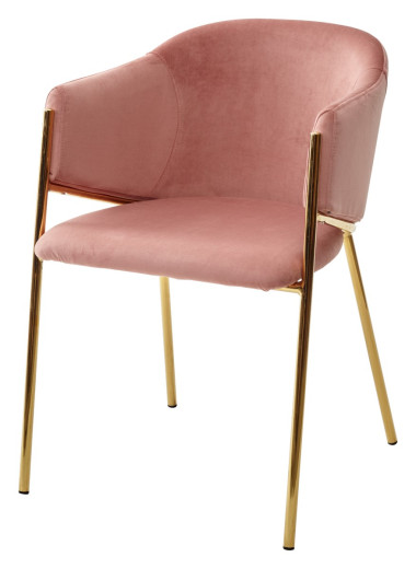 Стул DILL BLUVEL-52 PINK, велюр/ золотой каркас, М-City — New Style of Furniture