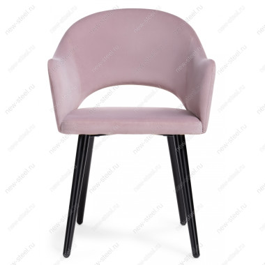 Апри микровелюр розовый / черный глянец — New Style of Furniture
