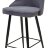 Барный стул NEPAL-BAR СЕРЫЙ #27, велюр/ черный каркас (H=78cm) М-City