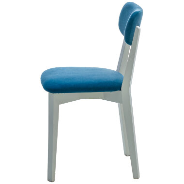 Деревянный стул COMFORT X1 грета блю / белый матовый — New Style of Furniture