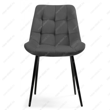 Келми микровелюр серый / черный глянец — New Style of Furniture
