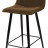Полубарный стул Поль коричневый #11, велюр / черный каркас (H=66cm) М-City