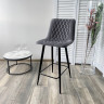 Деревянные Полубарный стул Поль серый #27, велюр / черный каркас (H=66cm) М-City фото 2 — New Style of Furniture