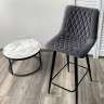 Деревянные Полубарный стул Поль серый #27, велюр / черный каркас (H=66cm) М-City фото 3 — New Style of Furniture