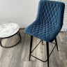 Деревянные Полубарный стул Поль синий #29, велюр / черный каркас (H=66cm) М-City фото 3 — New Style of Furniture
