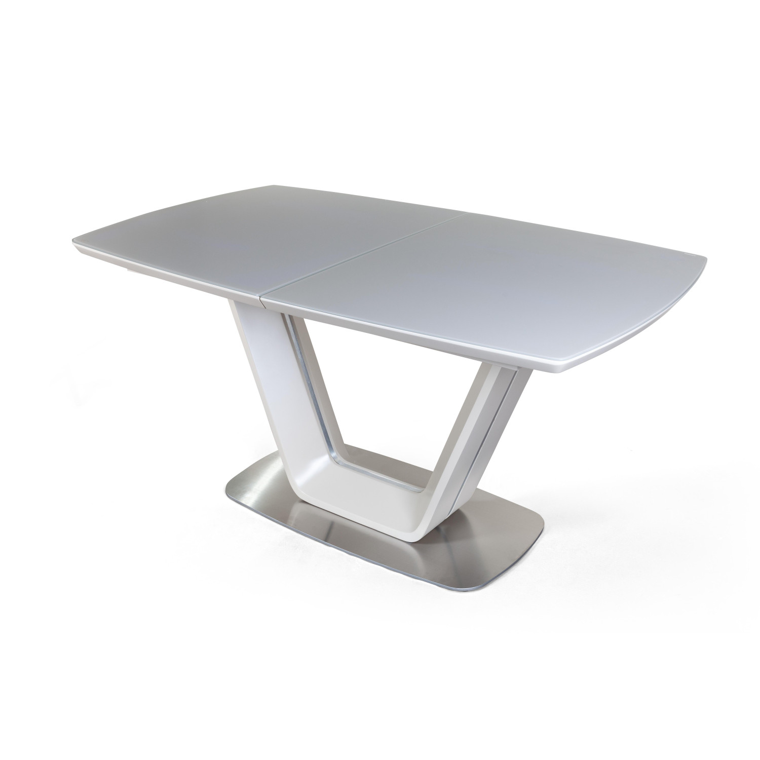 Обеденные столы MONROE белый матовый / капучино фото 1 — New Style of Furniture