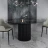 Стол раскладной круглый Nolan 120+40, керамика глянцевая, черная