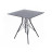 &quot;Конте&quot; интерьерный стол из HPL 70x70см, цвет &quot;серый гранит&quot;