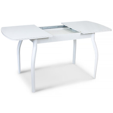 Обеденный стол СМАЙЛ-2 экстрабелый / белый — New Style of Furniture