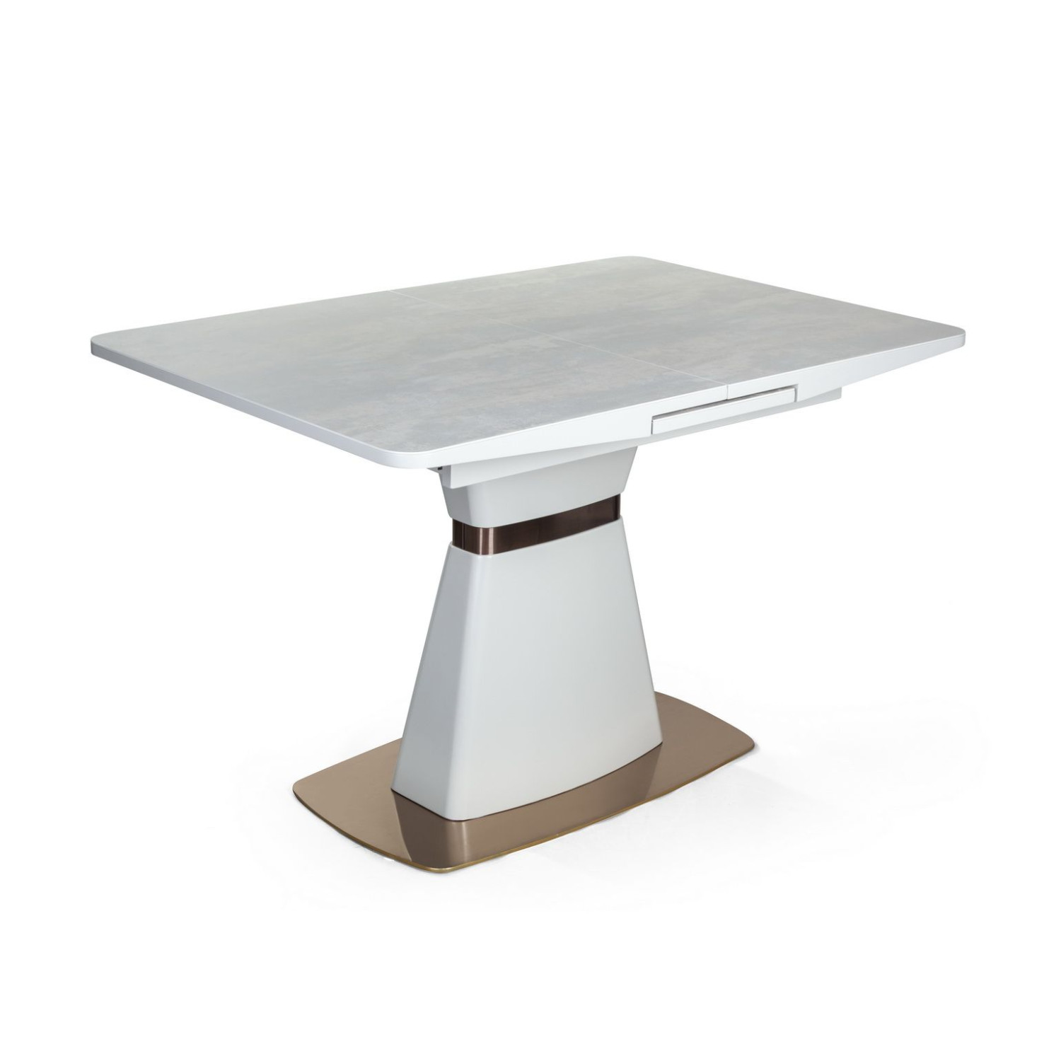 Обеденные столы MADISON 120 бежевый камень / белый / золото фото 1 — New Style of Furniture