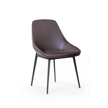 Стул Oscar, экокожа soft touch коричневый — New Style of Furniture