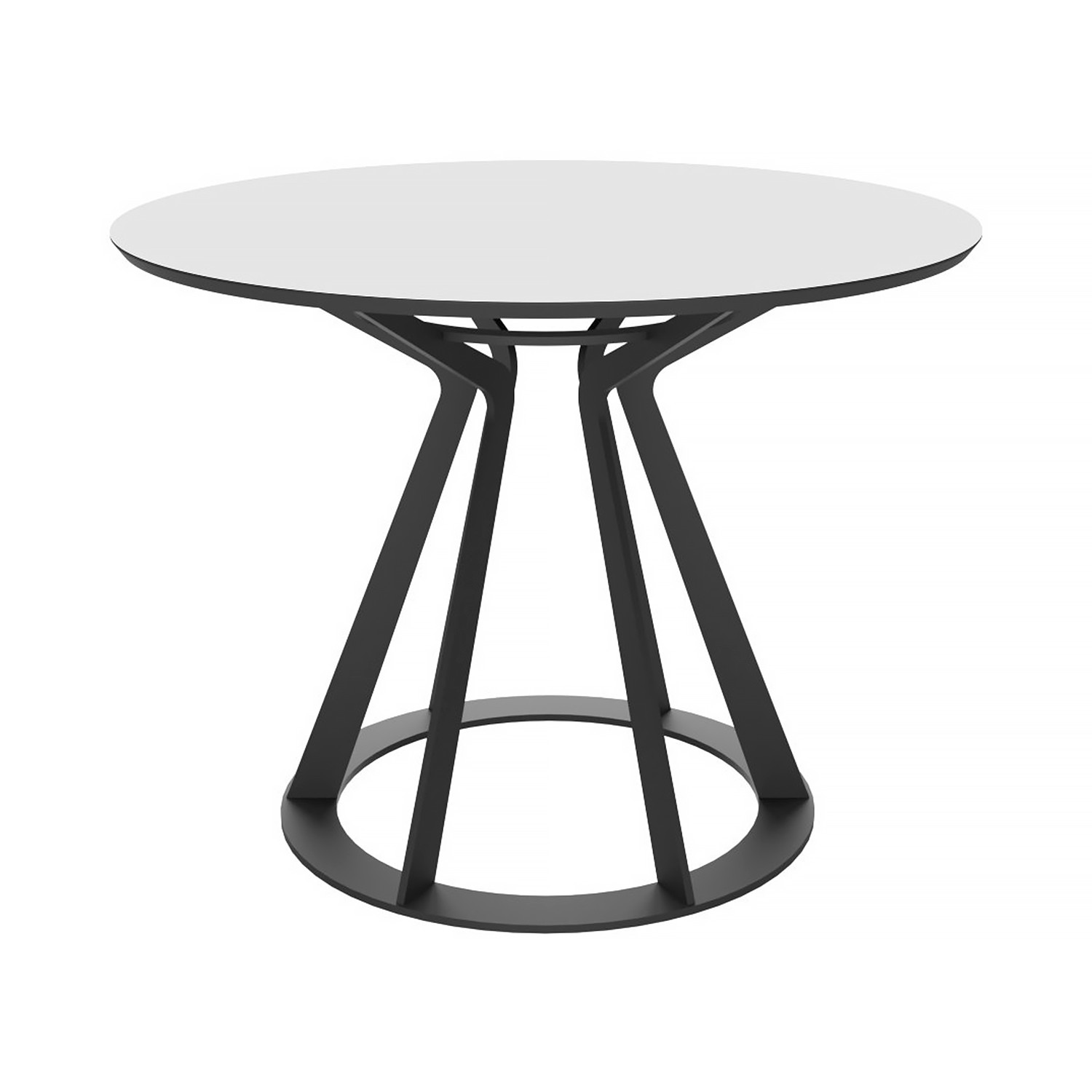 Обеденные столы MERCURY-100 пластик Fenix белый / черный фото 1 — New Style of Furniture