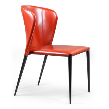 Стул Albert, кожа ретро красный — New Style of Furniture