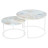 Набор кофейных столиков Tango бежевый мрамор с белыми ножками, 2шт RF 0352