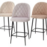 Барные столы и стулья Полубарный стул НИРВАНА, цвет бежевый B-05, велюр / черный каркас H=63cm М-City фото 3 — New Style of Furniture