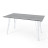 &quot;Руссо&quot; обеденный стол из HPL 150х80см, цвет светло-серый