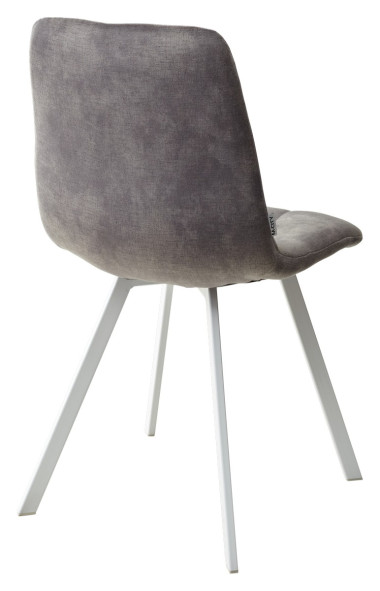 Стул CHILLI SQUARE PK6015-02 (VBP202) античный темно-серый, велюр/ белый каркас М-City — New Style of Furniture