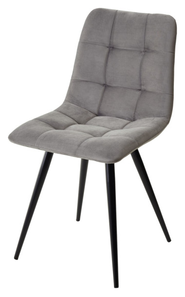 Стул CHILLI-Q светло-серый #26, велюр / черный каркас М-City — New Style of Furniture