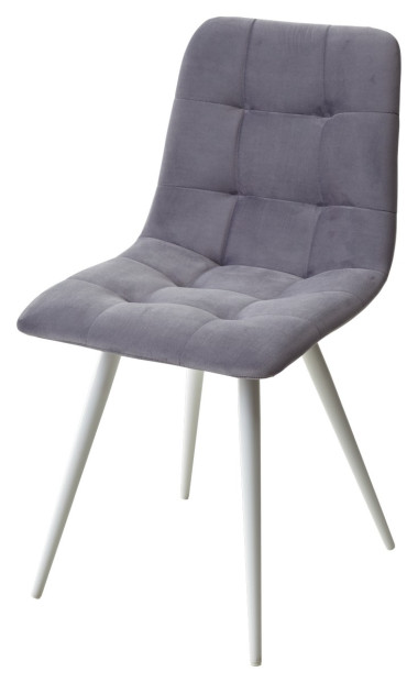 Стул CHILLI-Q серый #27, велюр / белый каркас М-City — New Style of Furniture